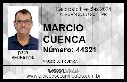 Candidato MARCIO CUENCA 2024 - ALVORADA DO SUL - Eleições