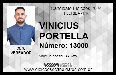 Candidato VINICIUS PORTELLA 2024 - FLÓRIDA - Eleições