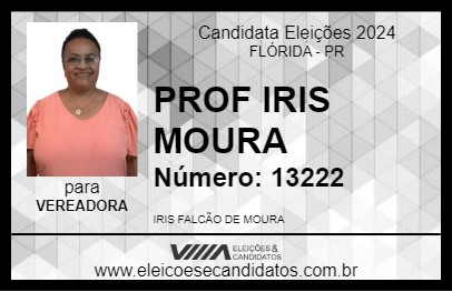 Candidato PROF IRIS MOURA 2024 - FLÓRIDA - Eleições