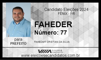 Candidato FAHEDER 2024 - FÊNIX - Eleições