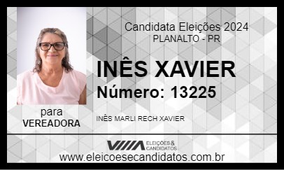 Candidato INÊS XAVIER 2024 - PLANALTO - Eleições