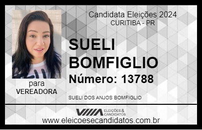 Candidato SUELI BOMFIGLIO 2024 - CURITIBA - Eleições