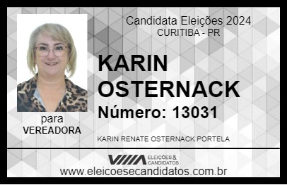 Candidato KARIN  OSTERNACK 2024 - CURITIBA - Eleições