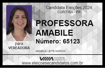 Candidato PROFESSORA AMABILE 2024 - CURITIBA - Eleições