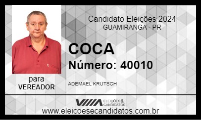 Candidato COCA 2024 - GUAMIRANGA - Eleições