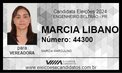 Candidato MARCIA LIBANO 2024 - ENGENHEIRO BELTRÃO - Eleições