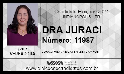 Candidato DRA JURACI 2024 - INDIANÓPOLIS - Eleições