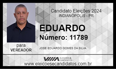 Candidato EDUARDO 2024 - INDIANÓPOLIS - Eleições