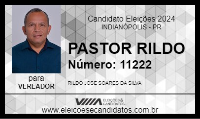 Candidato PASTOR RILDO 2024 - INDIANÓPOLIS - Eleições