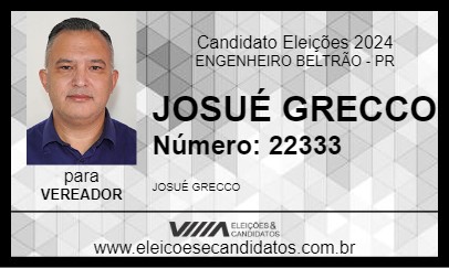 Candidato JOSUÉ GRECCO 2024 - ENGENHEIRO BELTRÃO - Eleições