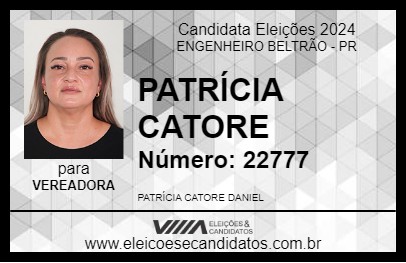 Candidato PATRÍCIA CATORE 2024 - ENGENHEIRO BELTRÃO - Eleições