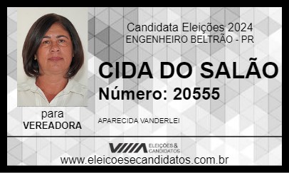 Candidato CIDA DO SALÃO 2024 - ENGENHEIRO BELTRÃO - Eleições