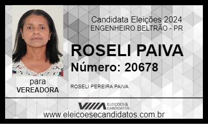 Candidato ROSELI PAIVA 2024 - ENGENHEIRO BELTRÃO - Eleições