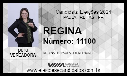 Candidato REGINA 2024 - PAULA FREITAS - Eleições