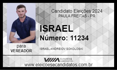 Candidato ISRAEL 2024 - PAULA FREITAS - Eleições