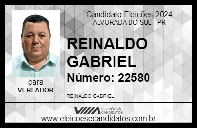 Candidato REINALDO GABRIEL 2024 - ALVORADA DO SUL - Eleições