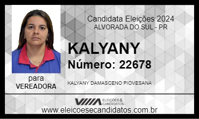 Candidato KALYANY 2024 - ALVORADA DO SUL - Eleições