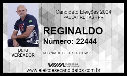 Candidato REGINALDO 2024 - PAULA FREITAS - Eleições