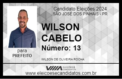 Candidato WILSON CABELO 2024 - SÃO JOSÉ DOS PINHAIS - Eleições