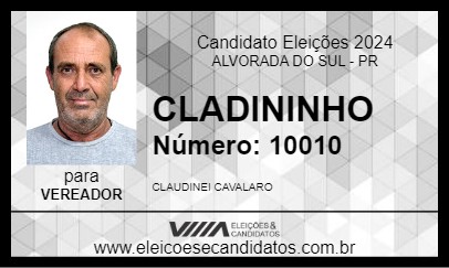 Candidato CLAUDINHO 2024 - ALVORADA DO SUL - Eleições