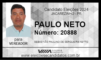 Candidato PAULO NETO 2024 - JACAREZINHO - Eleições