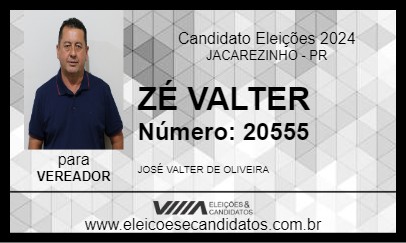 Candidato ZÉ VALTER 2024 - JACAREZINHO - Eleições