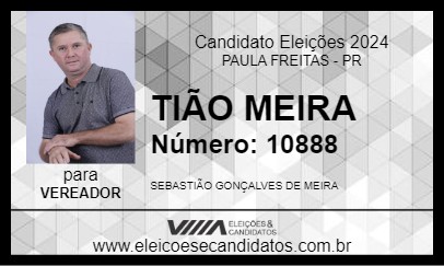 Candidato TIÃO MEIRA 2024 - PAULA FREITAS - Eleições