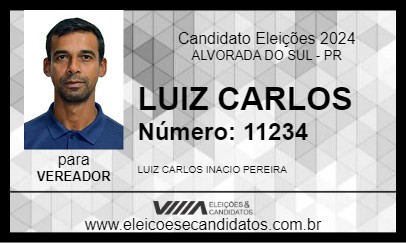 Candidato LUIZ CARLOS 2024 - ALVORADA DO SUL - Eleições