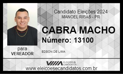 Candidato CABRA MACHO 2024 - MANOEL RIBAS - Eleições