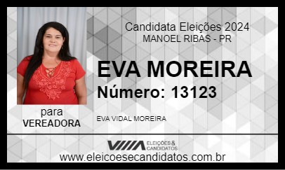 Candidato EVA MOREIRA 2024 - MANOEL RIBAS - Eleições