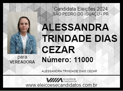 Candidato ALESSANDRA 2024 - SÃO PEDRO DO IGUAÇU - Eleições