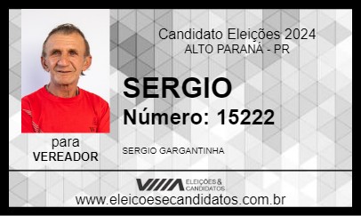 Candidato SERGIO 2024 - ALTO PARANÁ - Eleições