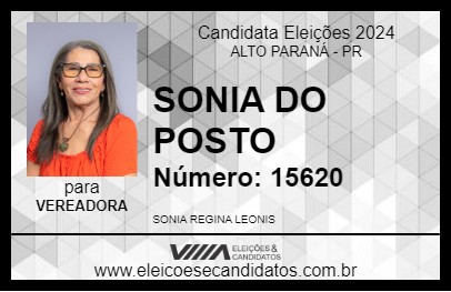 Candidato SONIA DO POSTO 2024 - ALTO PARANÁ - Eleições