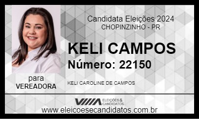 Candidato KELI CAMPOS 2024 - CHOPINZINHO - Eleições