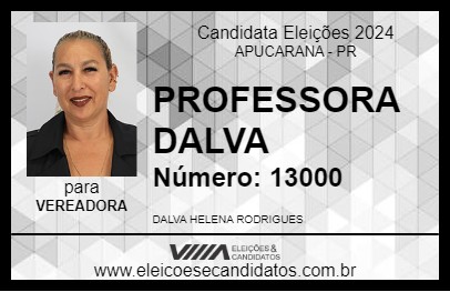 Candidato PROFESSORA DALVA 2024 - APUCARANA - Eleições