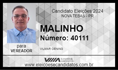 Candidato MALINHO 2024 - NOVA TEBAS - Eleições