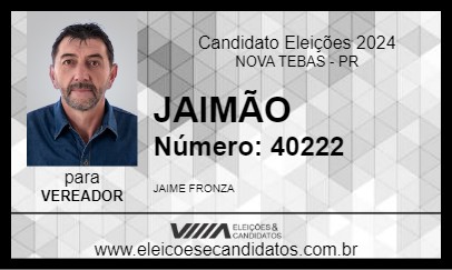 Candidato JAIMÃO 2024 - NOVA TEBAS - Eleições