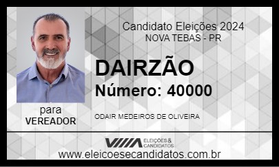 Candidato DAIRZÃO 2024 - NOVA TEBAS - Eleições