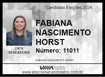 Candidato FABIANA NASCIMENTO HORST 2024 - IMBITUVA - Eleições