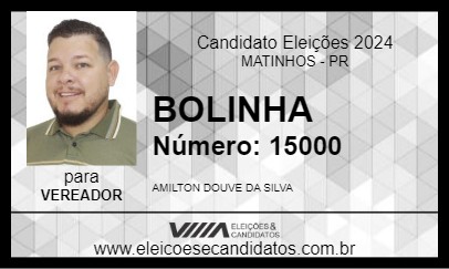 Candidato BOLINHA 2024 - MATINHOS - Eleições