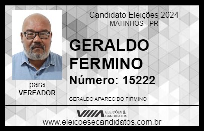 Candidato GERALDO FERMINO 2024 - MATINHOS - Eleições