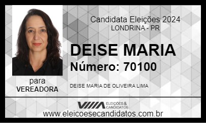 Candidato DEISE DO LIMOEIRO 2024 - LONDRINA - Eleições