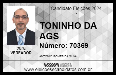 Candidato TONINHO DA AGS 2024 - LONDRINA - Eleições