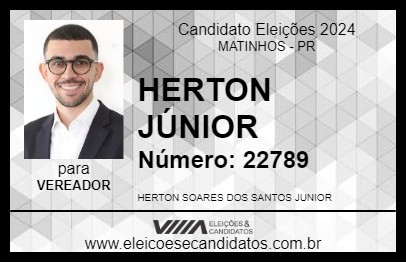 Candidato HERTON JÚNIOR 2024 - MATINHOS - Eleições