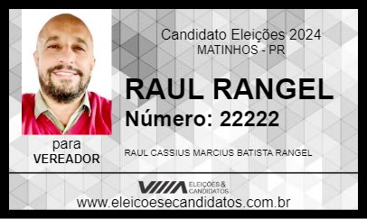 Candidato RAUL RANGEL 2024 - MATINHOS - Eleições