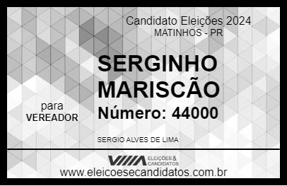 Candidato SERGINHO MARISCÃO 2024 - MATINHOS - Eleições