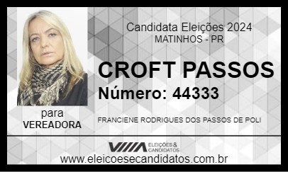 Candidato CROFT PASSOS 2024 - MATINHOS - Eleições