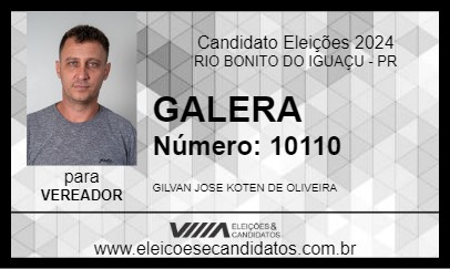 Candidato GALERA 2024 - RIO BONITO DO IGUAÇU - Eleições