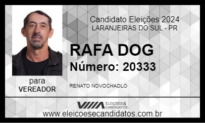 Candidato RAFA DOG 2024 - LARANJEIRAS DO SUL - Eleições