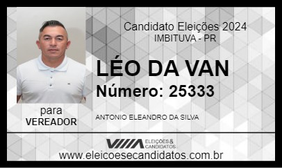 Candidato LÉO DA VAN 2024 - IMBITUVA - Eleições